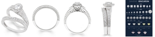 Macy's Certified Diamond (1 ct. t.w.) Bridal Set in 14k White Gold